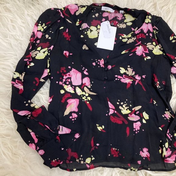 A.L.C. Rivera Silk Floral Blouse - Picture 5 of 12